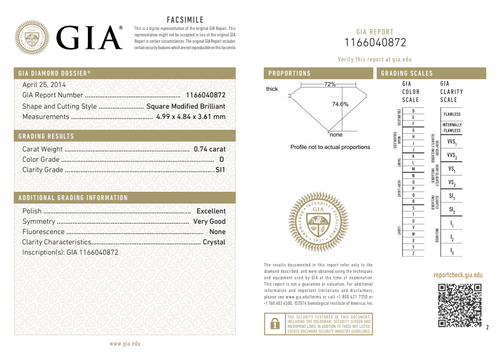 D-SI1 GIA     #1166040872    EX / V.G.