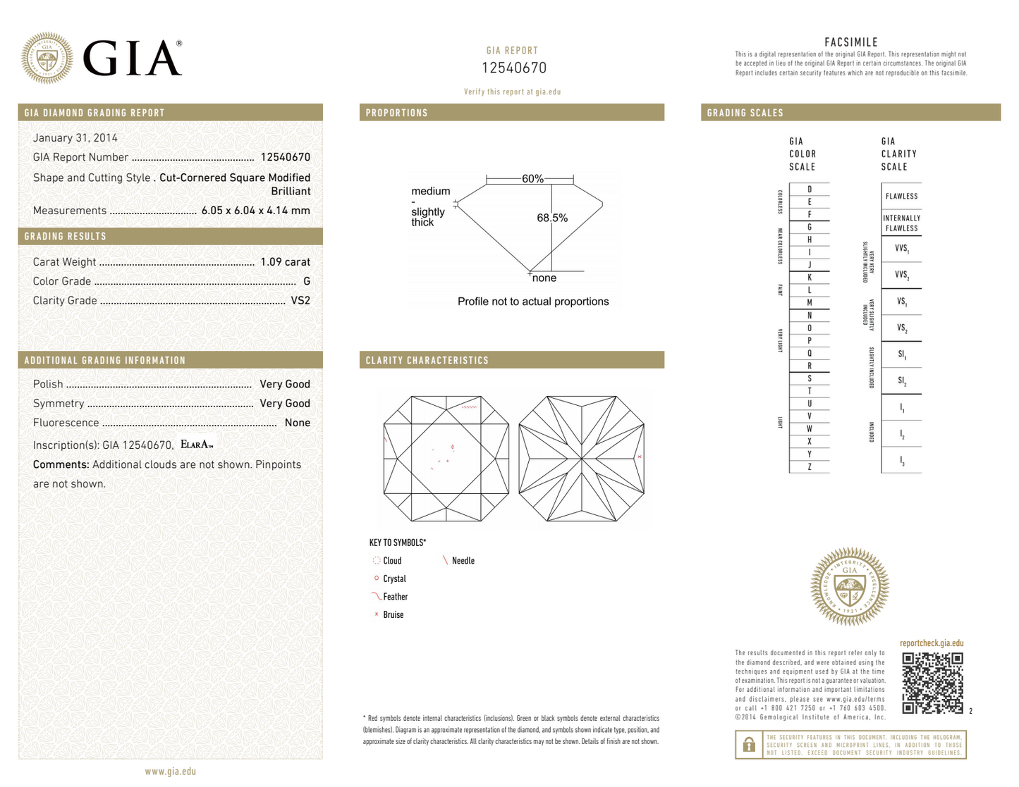 G-VS2 GIA     #12540670     V.G. / V.G.