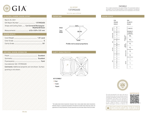 E-SI1 GIA     #1373902650   EX / EX