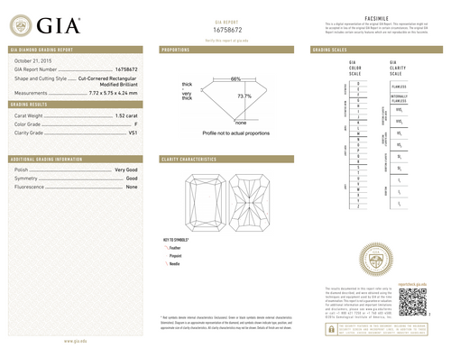 F-VS1 GIA     #16758672     V.G. / G
