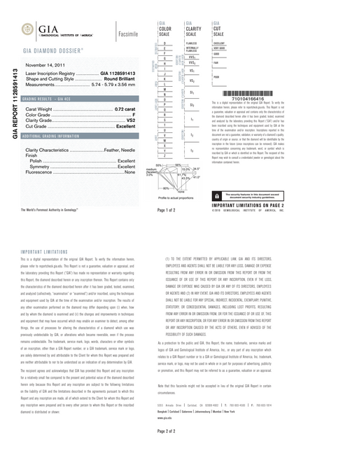 F-VS2 GIA     #1128591413   EX / EX / EX