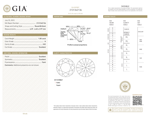 H-VS2 GIA     #2131342136   EX / EX / EX