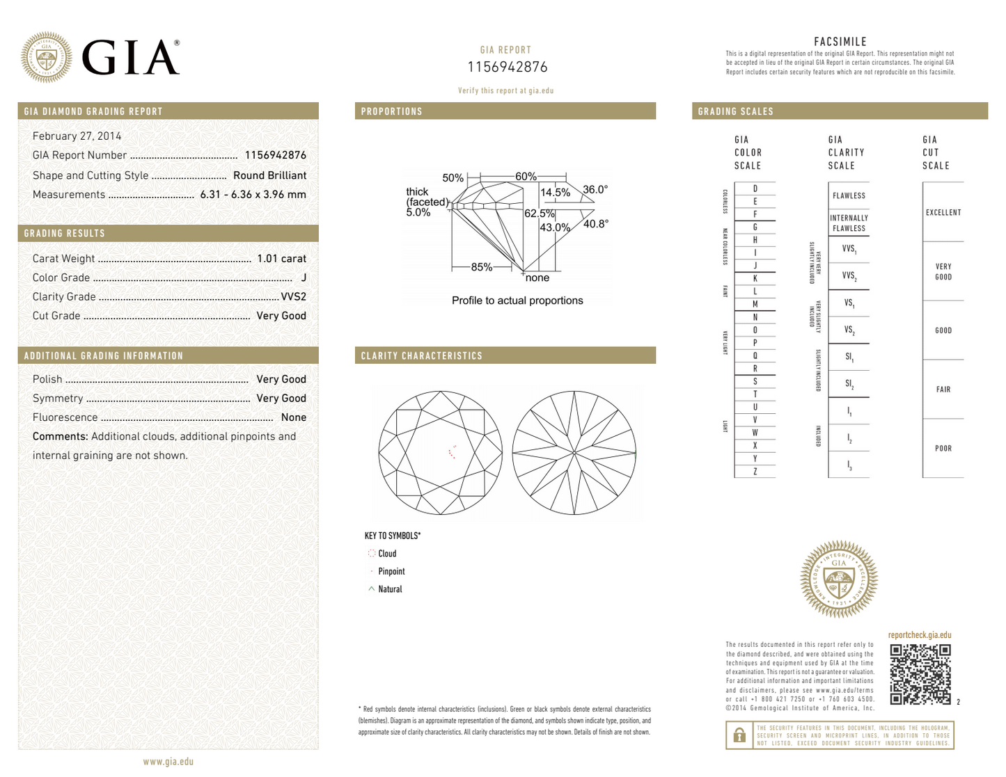 J-VVS2 GIA    #1156942876   V.G./V.G./V.G.