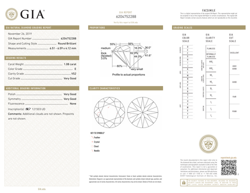 E-VS2 GIA     #6204752288   V.G./V.G./V.G.