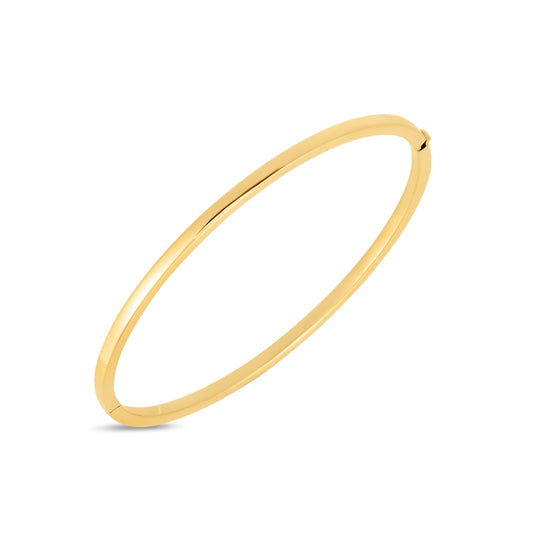 Designer Gold Oval Bangle Bracelet