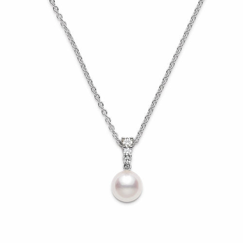 Morning Dew Collection Akoya & Diamond Pendant