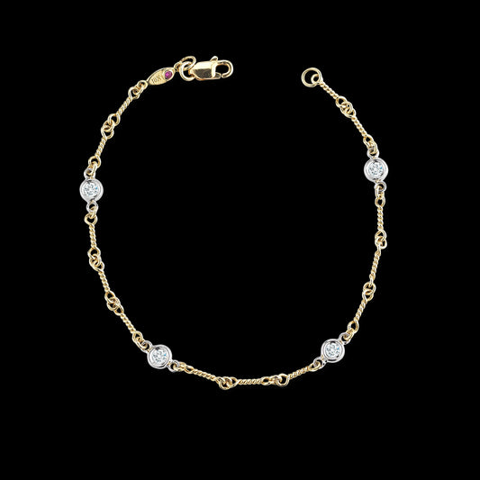 Diamonds by the Inch 4-Station Dog Bone Bracelet