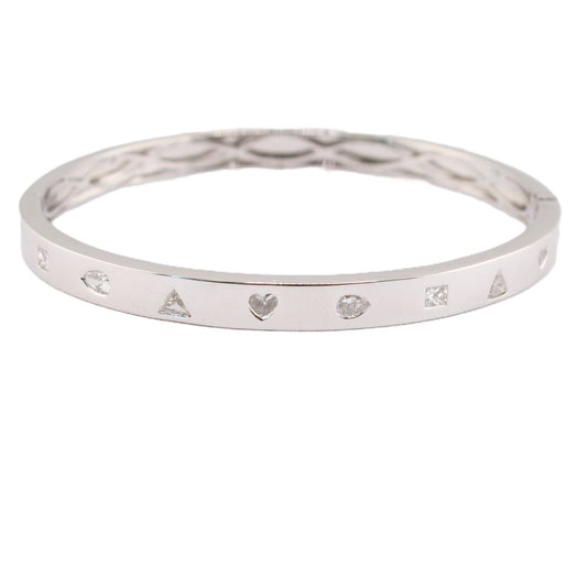 Mixed Diamond Shape Bangle
