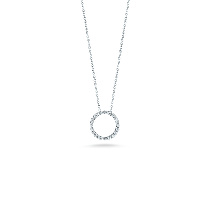 Tiny Treasures Small Diamond Circle Necklace