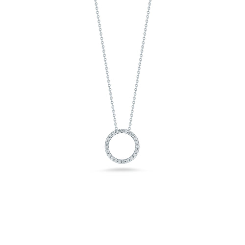 Tiny Treasures Small Diamond Circle Necklace