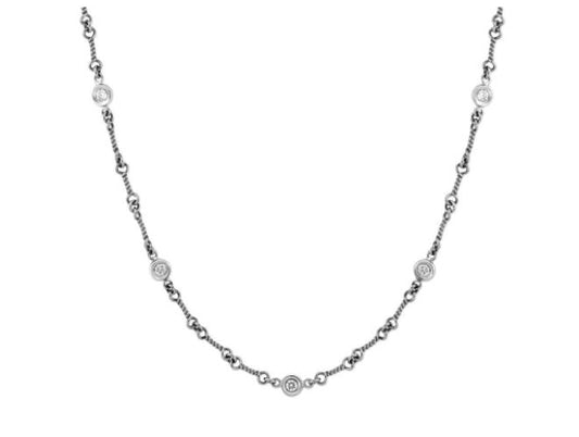 Seven Station Diamond Necklace