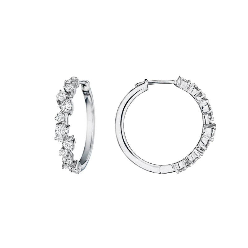 Stardust Collection Diamond Hoop Earrings