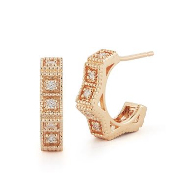Keaton Collection Diamond Hoops