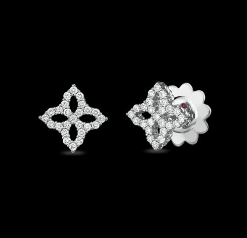 Princess Flower Collection Diamond Stud Flower Earrings