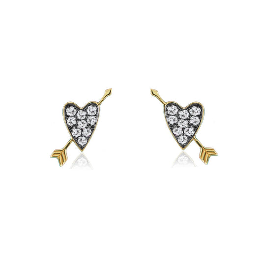 Amuleti Heart Motif Studs