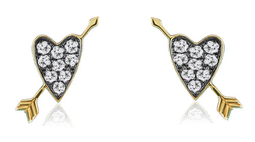 Amuleti Heart Motif Studs