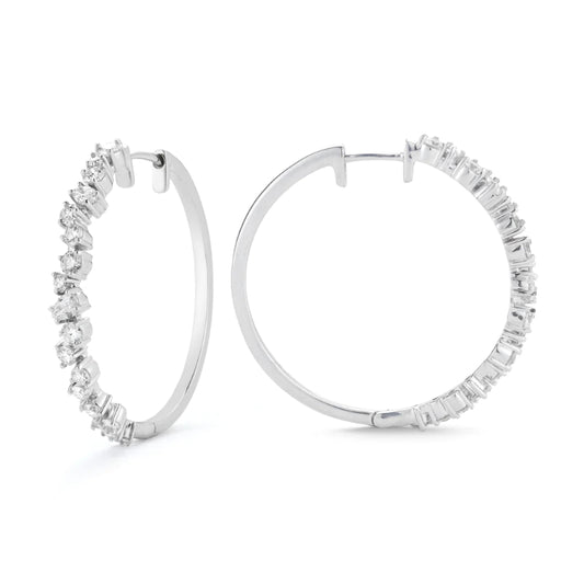 Stardust Collection Diamond Hoop Earrings