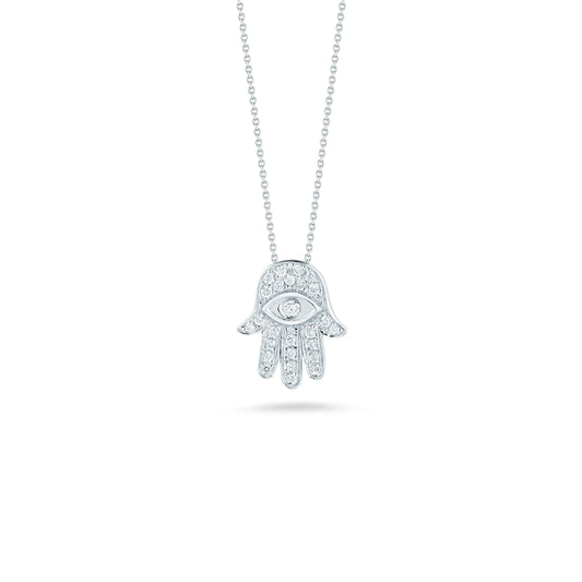 Tiny Treasures Diamond Hamsa Necklace