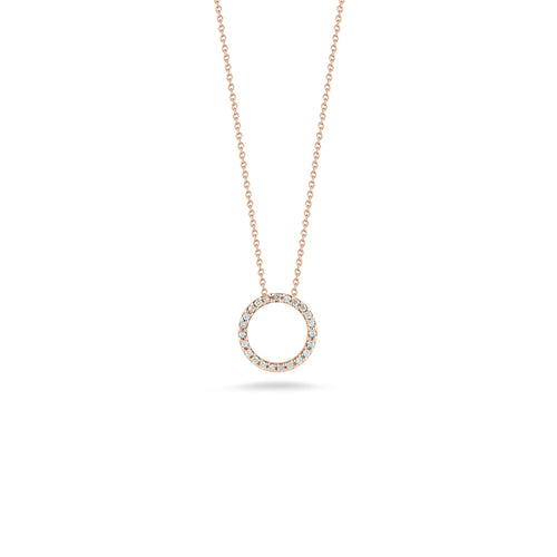 Tiny Treasures Small Diamond Circle Necklace