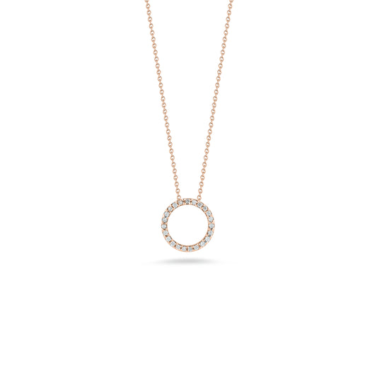 Tiny Treasures Small Diamond Circle Necklace