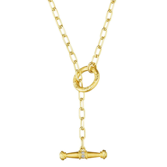 Links Collection Toggle Necklace with Diamonds