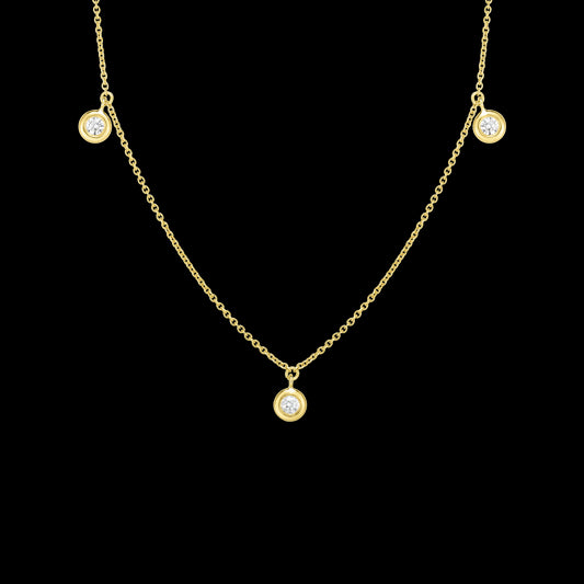 Diamonds by the Inch Dangling 3-Station Necklace