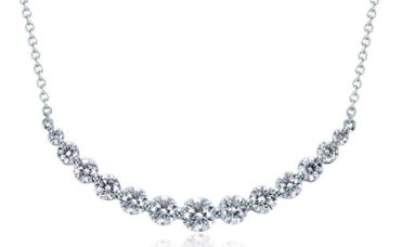 Graduated Diamond Smile Necklace