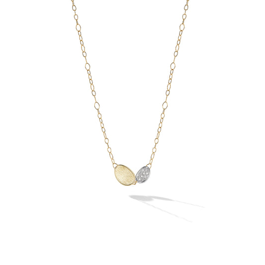 Lunaria Collection Petal Necklace with Diamonds