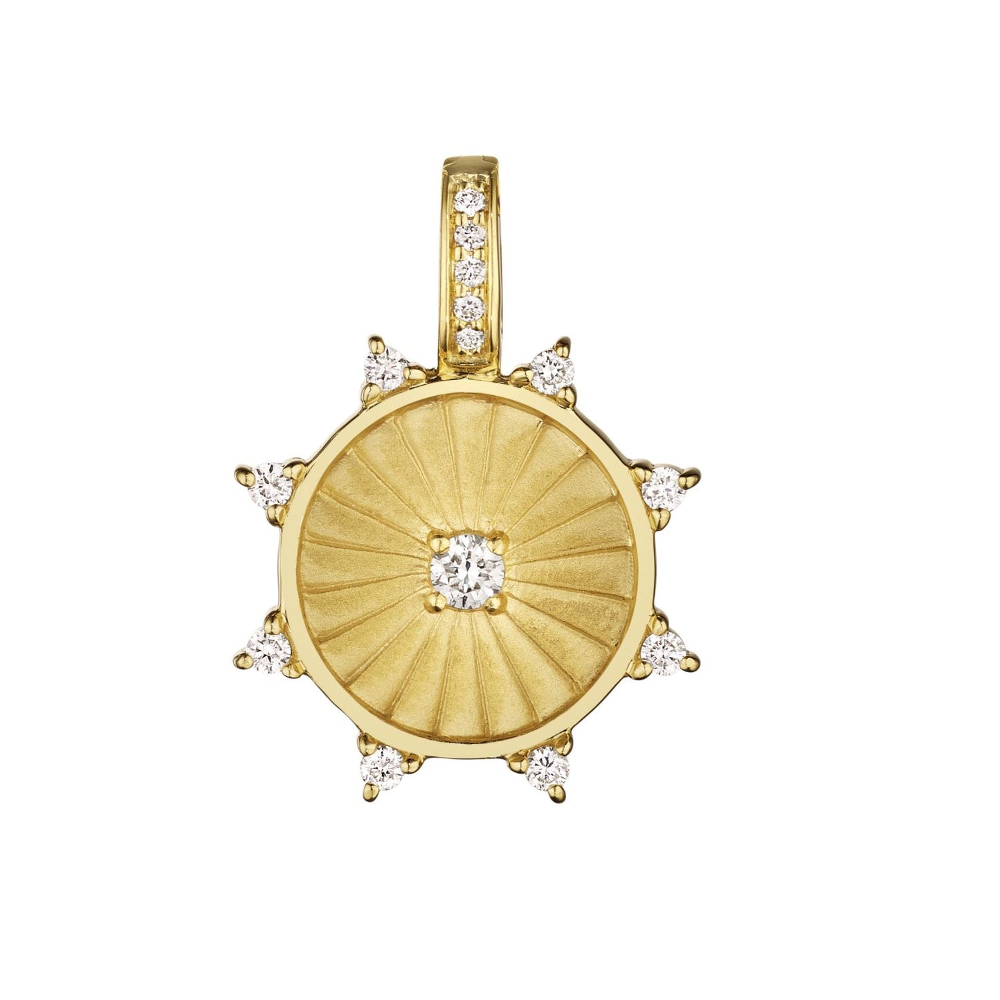 Medallion Collection Eight Point Wheel Pendant