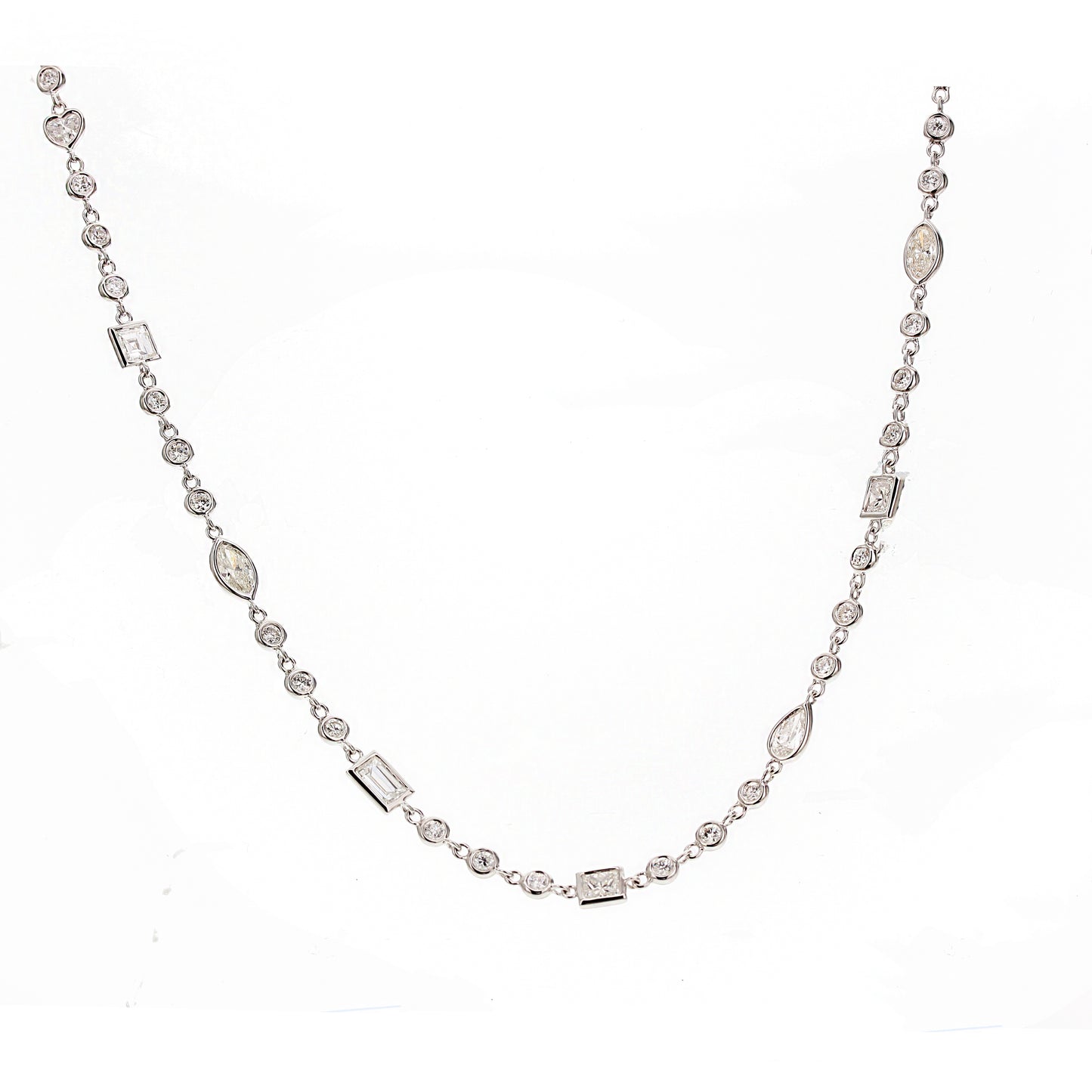 Mixed Shape Diamond Necklace