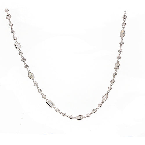 Mixed Shape Diamond Necklace