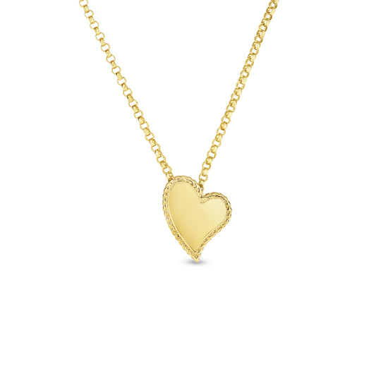 Princess Slanted Heart Necklace