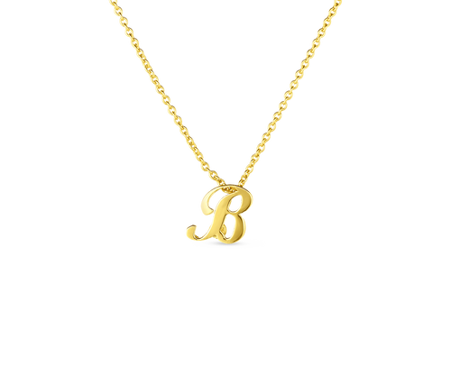 Tiny Treasures Script "B" Necklace