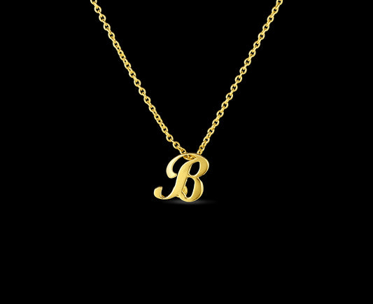 Tiny Treasures Script "B" Necklace