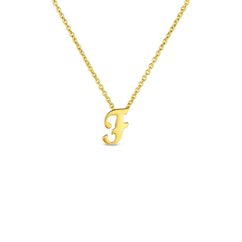 Tiny Treasures Script "F" Necklace