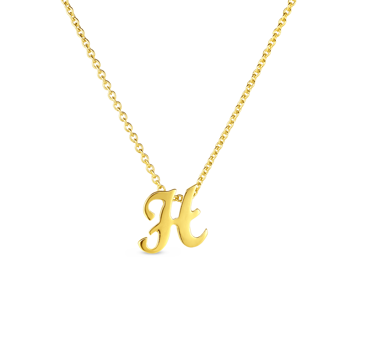 Tiny Treasures Script "H" Necklace