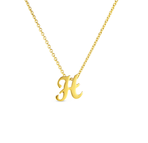 Tiny Treasures Script "H" Necklace