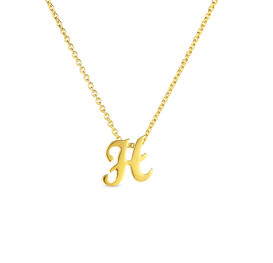 Tiny Treasures Script "H" Necklace