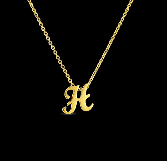 Tiny Treasures Script "H" Necklace