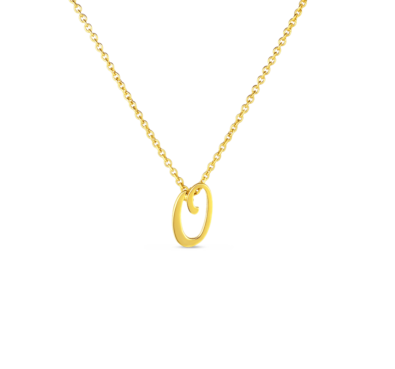 Tiny Treasures Script "O" Necklace