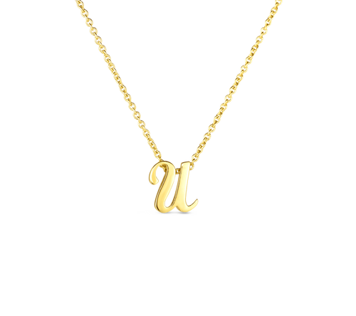 Tiny Treasures Script "U" Necklace