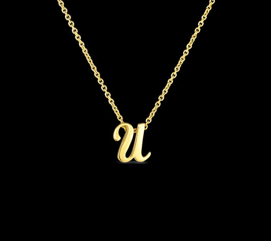 Tiny Treasures Script "U" Necklace