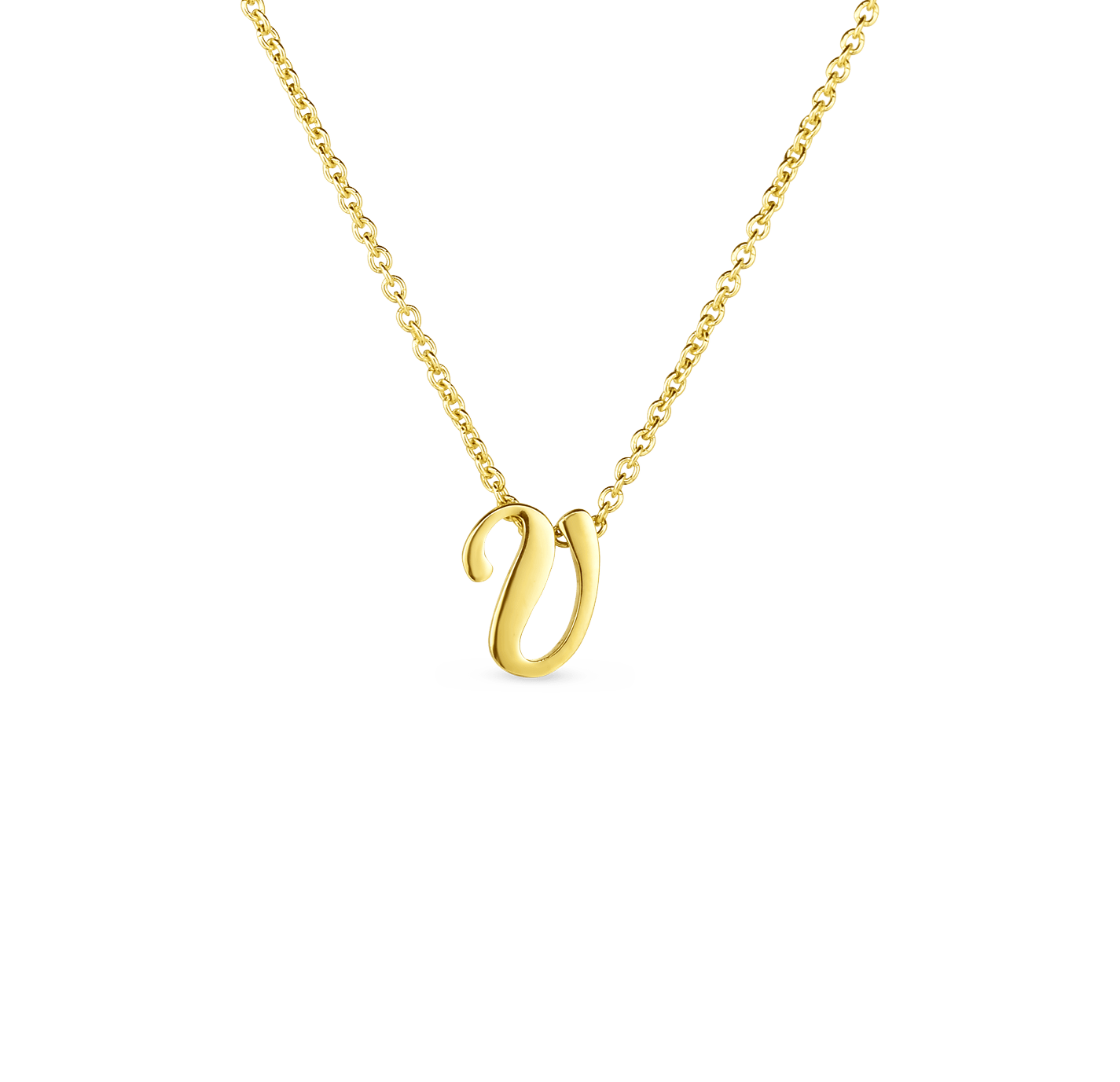 Tiny Treasures Script "V" Necklace