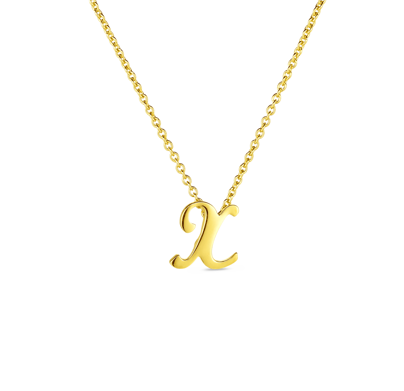 Tiny Treasures Script "X" Necklace