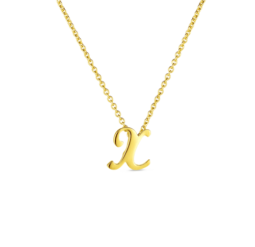 Tiny Treasures Script "X" Necklace