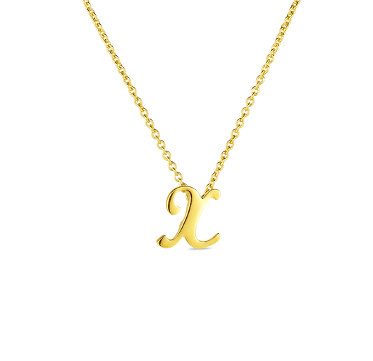 Tiny Treasures Script "X" Necklace
