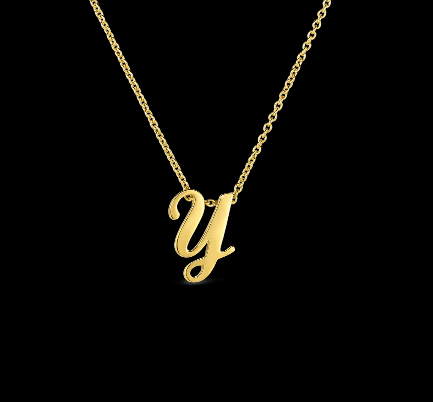 Tiny Treasures Script "Y" Necklace