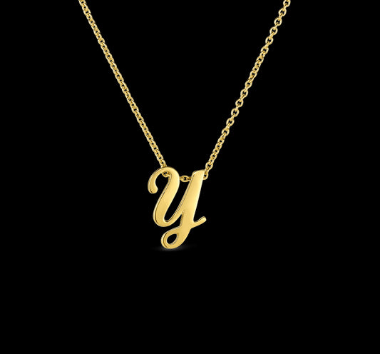 Tiny Treasures Script "Y" Necklace