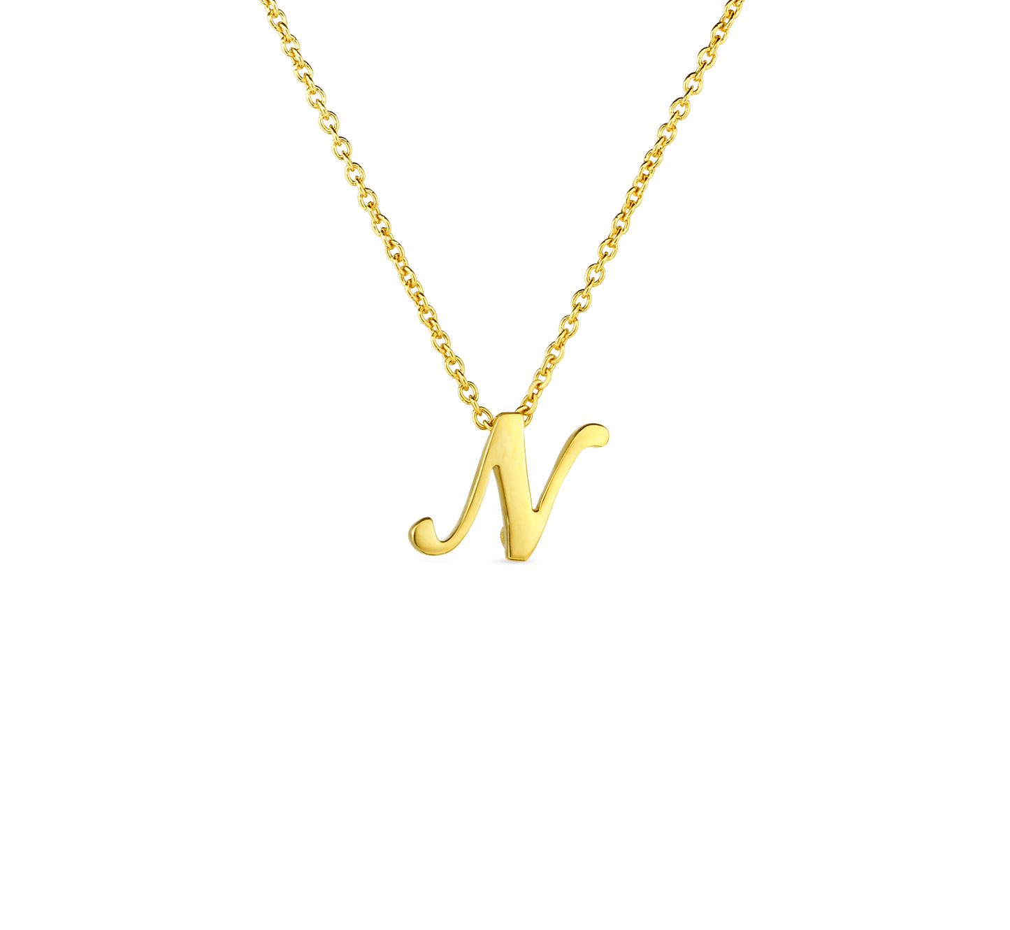 Tiny Treasures Script "N" Necklace