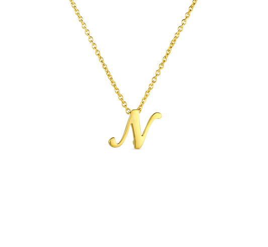 Tiny Treasures Script "N" Necklace